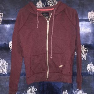 American Eagle Maroon zip up hoodie